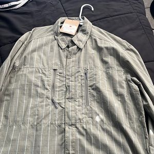 Long sleeve button up shirt, size: medium , desert sage color